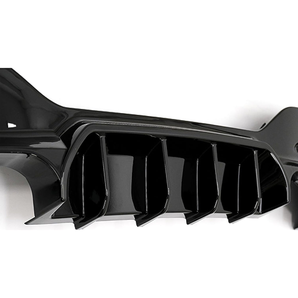 Rear Diffuser Compatibility with 2015-2019 1 Series F20 F21 M Sport Rear Bumper Chin Diffuser Lip Kit Spoiler Splitter (2015-2019, Gloss Black (0-0))