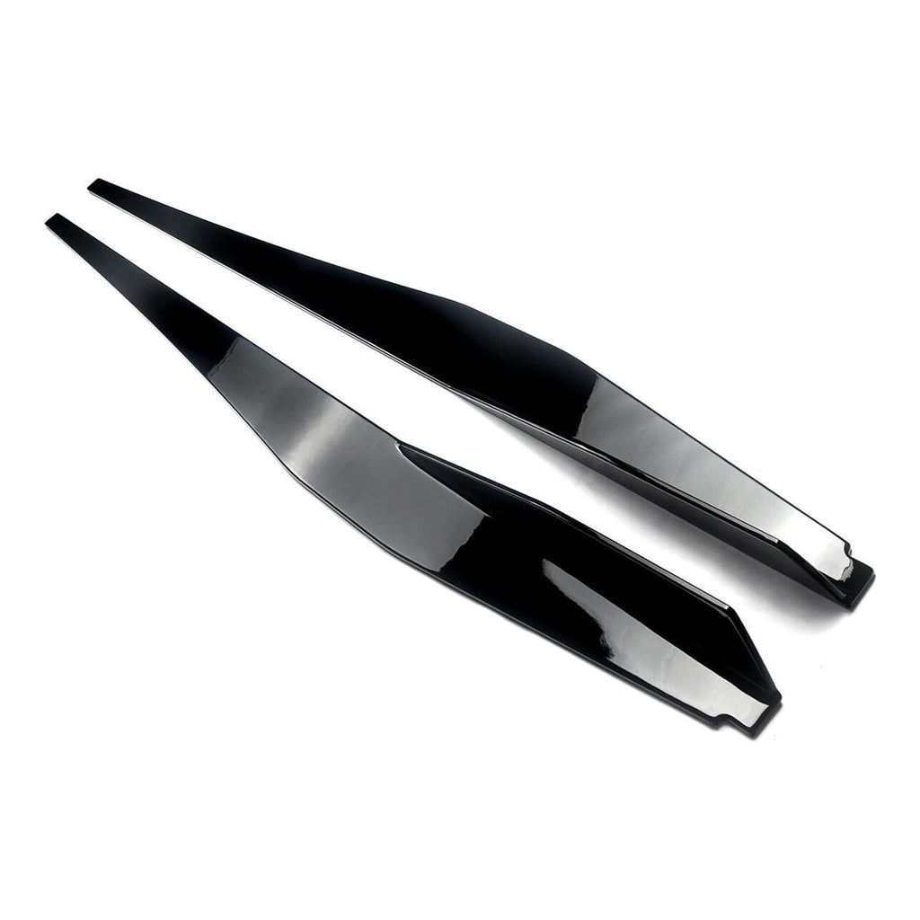 Side Skirts Compatibility with 2020-2023 Corvette C8 Rocker Panel Door Extension Lips Pair Diffuser Bumper Lip Splitter Gloss Black
