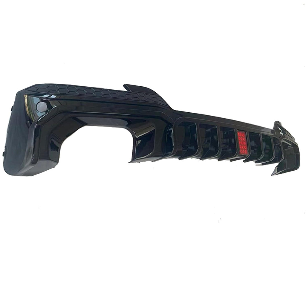 For 2022-2024 X3 G01 M40i M Sport LCI Style Rear Bumper Chin Lip Kit Spoiler Splitter W/LED Light Gloss Black