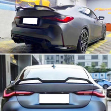 Load image into Gallery viewer, Rear Spoiler Compatibility with 2020-2023 4 Series G22 Coupe & G82 M4 M440i 430i V Style Rear Highkick Trunk Wing Lid Spliter (Carbon Fiber Style)