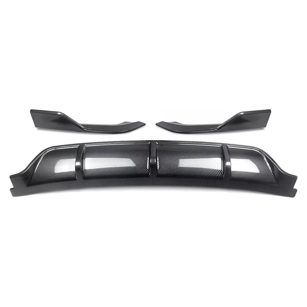 Rear Diffuser Compatibility with 2014-2018 X5 F15 Rear Bumper Chin Diffuser Kit Spoiler Splitter (Carbon Fiber Style)