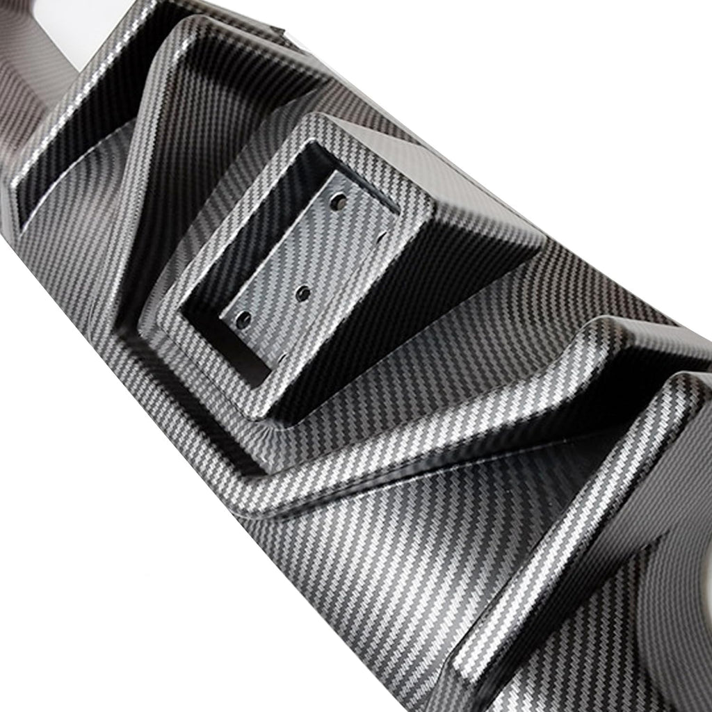 Rear Diffuser Lip Compatibility with 2021-2023 G80 M3 G82 G83 M4 Rear Bumper Diffuser W/Light + Corner Extension Spiltter Carbon Fiber Style