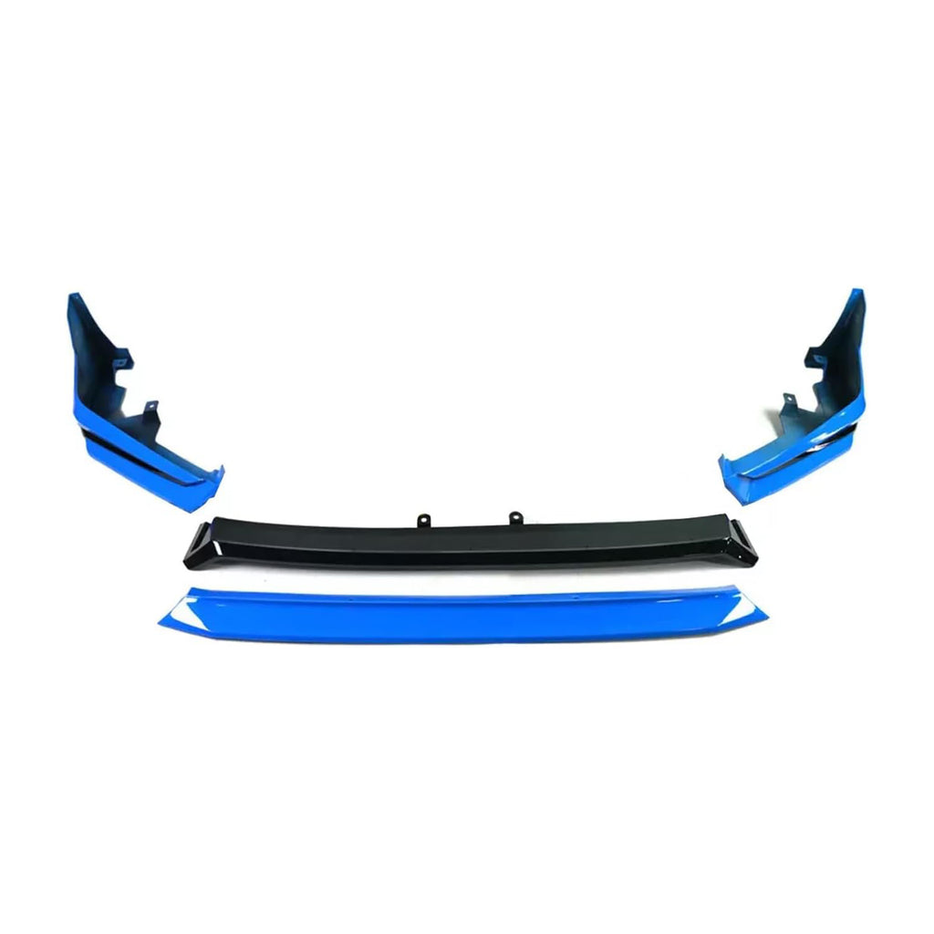Front Lip Compatibility with 2022-2024 Civic Yofer Style Front Bumper Chin Lip Splitter Spoiler Kit Black Boost Blue