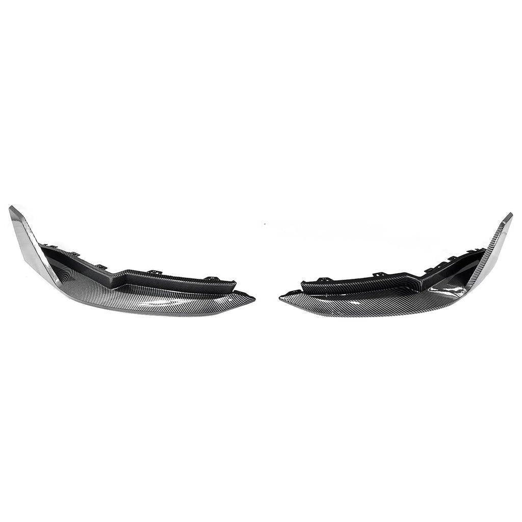 Rear Bumper Side Corner Splitter Compatibility with 2021-2024 G80 G81 M3 MP Style Rear Side Winglets Decorative Trim 2PCS (Carbon Fiber Style)