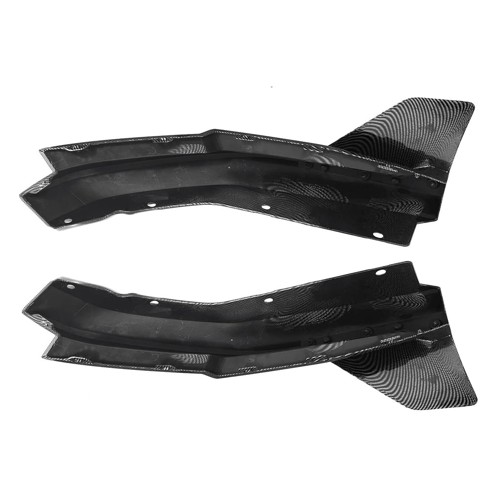 Rear Bumper Side Corner Splitter Compatibility with 2021-2024 G80 G81 M3 MP Style Rear Side Winglets Decorative Trim 2PCS (Carbon Fiber Style)