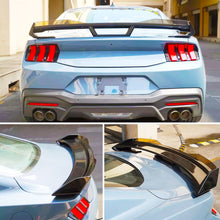 Load image into Gallery viewer, Spoiler for 2024 2025 Mustang DH Performance Style Rear Trunk Wing Lid Spliter W/Smoke Gurney Flap Gloss Black