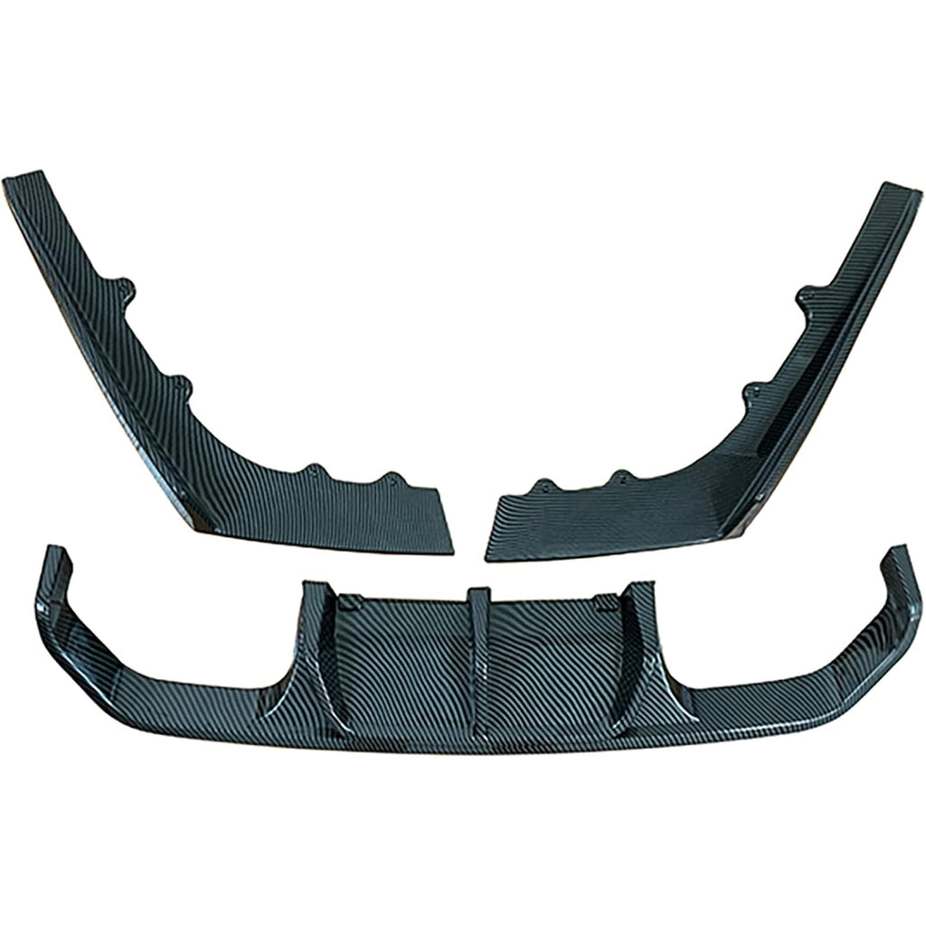 Compatibility with 2014-2020 BMW F80 M3 Sedan F82 F83 M4 with M Sport Rear Bumper Diffuser Lip V Style Spoiler Body Kits Carbon Fiber Style