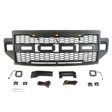 Load image into Gallery viewer, Front Grille For 2021 2022 Ford F150 Front Mesh Grilles W/3 LED Lights & Side Lights Black
