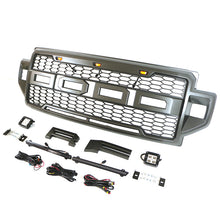 Load image into Gallery viewer, Front Grille For 2021 2022 Ford F150 Front Mesh Grilles W/3 LED Lights & Side Lights Black