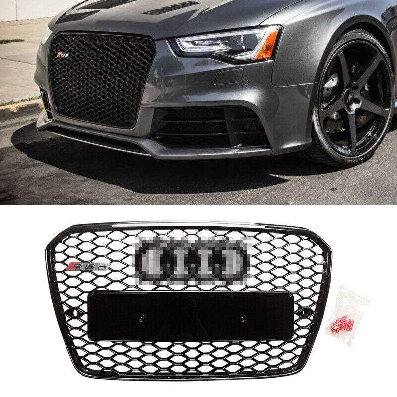 Front Grille For 2013 2014 2015 2016 Audi A5 S5 B8.5 RS5 Style Honeycomb Mesh Grille Grill