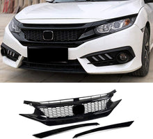 Load image into Gallery viewer, Grille For 2016 2017 2018 2019 2020 2021 Honda Civic 10th JDM Mesh Grill Glossy Black