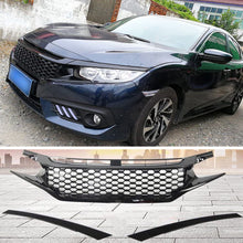 Load image into Gallery viewer, Front Grille For 2016 2017 2018 2019 2020 2021 Honda Civic 10th JDM Mesh Bumper Grill Grills Glossy Black