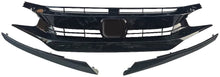 Load image into Gallery viewer, Fits 2016 2017 2018 2019 2020 2021 Honda Civic 10th Gen OE Gloss Black Front Bumper Hood Mesh Grille