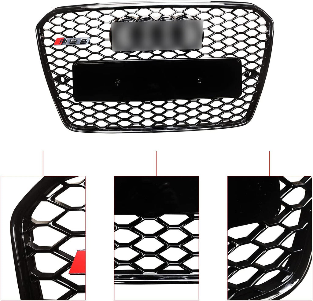 Front Grille For 2013 2014 2015 2016 Audi A5 S5 B8.5 RS5 Style Honeycomb Mesh Grille Grill