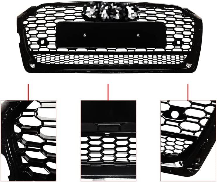 Front Grille For 2017 2018 2019 Audi A5 S5 B9 Bumper Grill RS5 STYLE Gloss Black