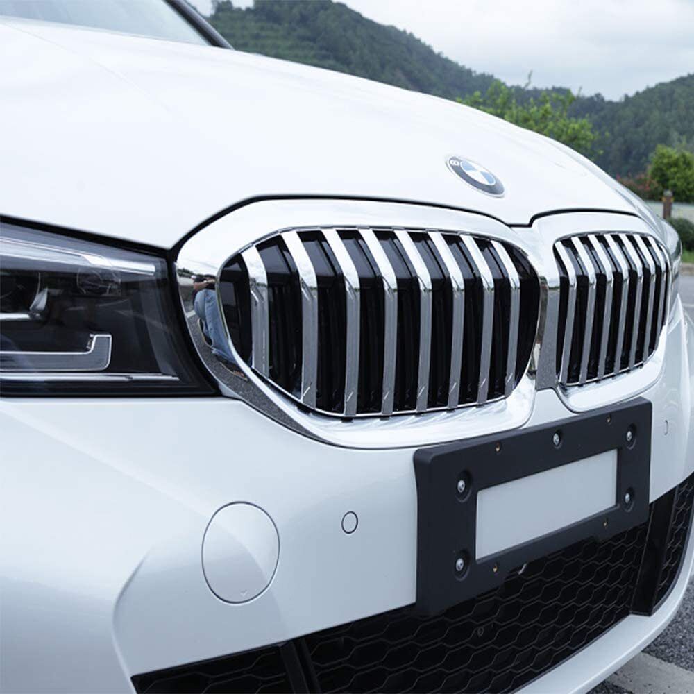 Grille Covers Fit For 2019 2020 BMW G20 3 Series ABS Chrome Front Grill Cover