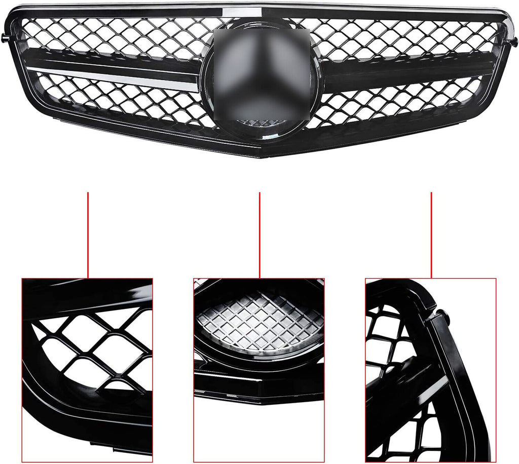Front Grille For 2007-2014 Mercedes Benz C300 W204 C-Class Grilles