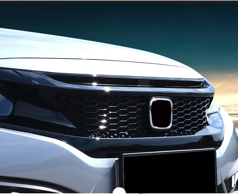 Grille For 2016 2017 2018 2019 2020 2021 Honda Civic 10th JDM Mesh Grill Glossy Black