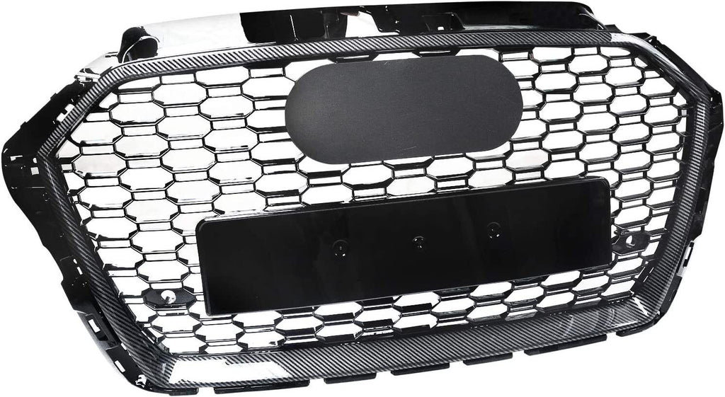 Fits For Audi A3 S3 2017 2018 2019 RS3 Style Grille Front Hood Henycomb Bumper Grill