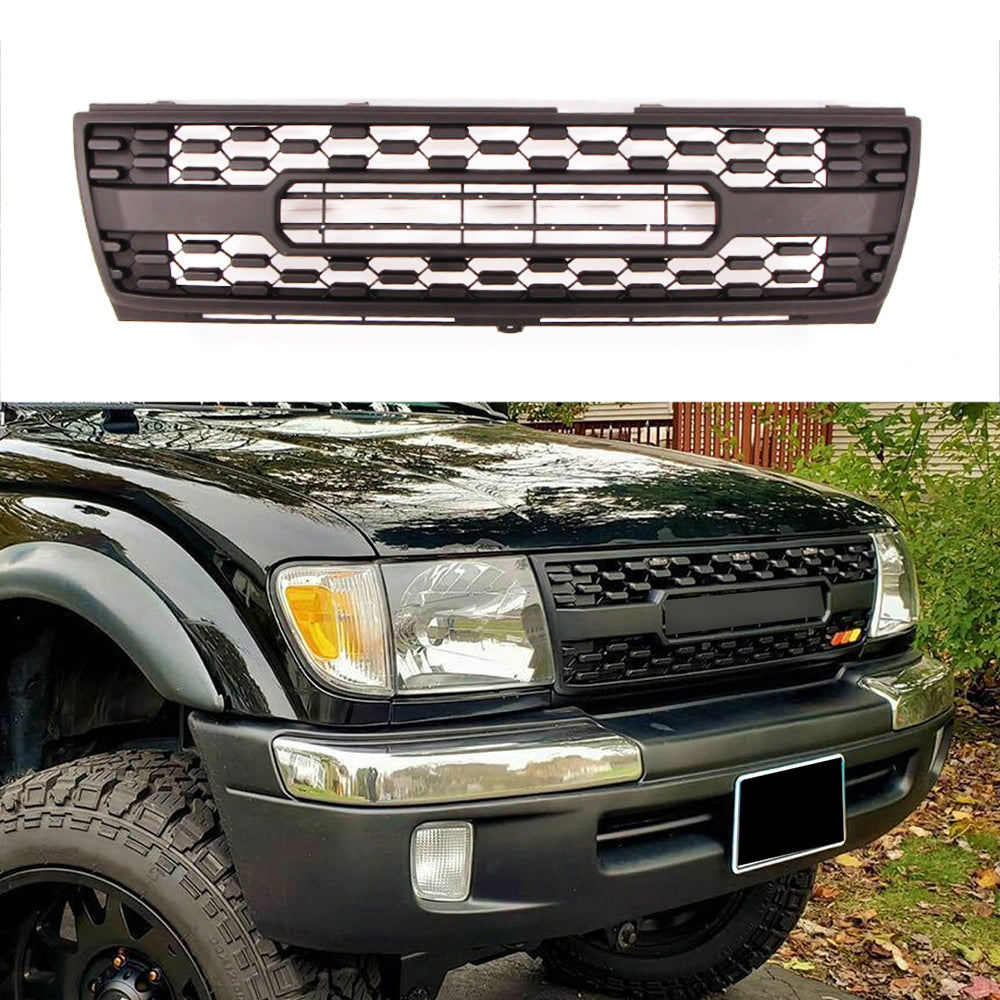 Front Grille For 1997-2000 Toyota Tacoma Bumper Grills Grill Cover W/0 Light Black