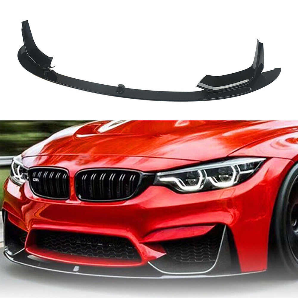 For 2014 2015 2016 2017 2018 2019 2020 BMW M3 F80 M4 F82 F83 MP Style Front Bumper Chin Lip Spoiler Splitter Gloss Black
