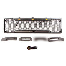 Load image into Gallery viewer, Front Grille For 1980 1981 1982 1983 1984 1985 1986 Ford Bronco F150 Front Grilles Bumper Grill With 3 Led Lights Black