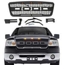 Load image into Gallery viewer, Front Grille For 2004 2005 2006 2007 2008 Ford F150 Front Bumper Mesh Grills Replacement Grill W/3 Lights Black
