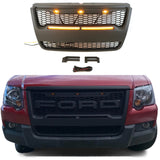 Front Grille For 2006 2007 2008 2009 2010 Ford Explorer Grill Bumper Grills Cover Grill W/ Letters&LED Lights