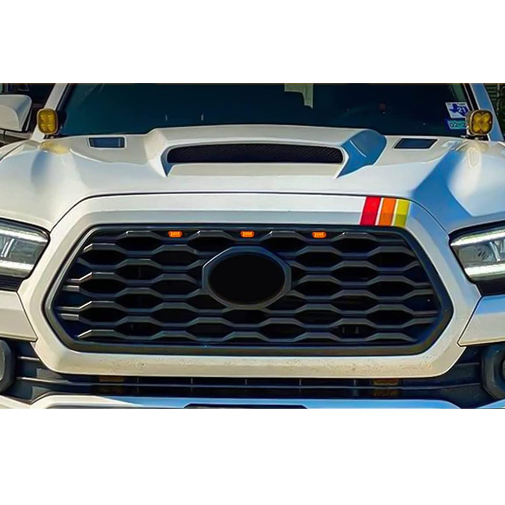 Front Grill For Toyota Tacoma 2016 2017 2018 2019 TRD Pro SR SR5 Front Mesh Bumper Grille W/Lights Black