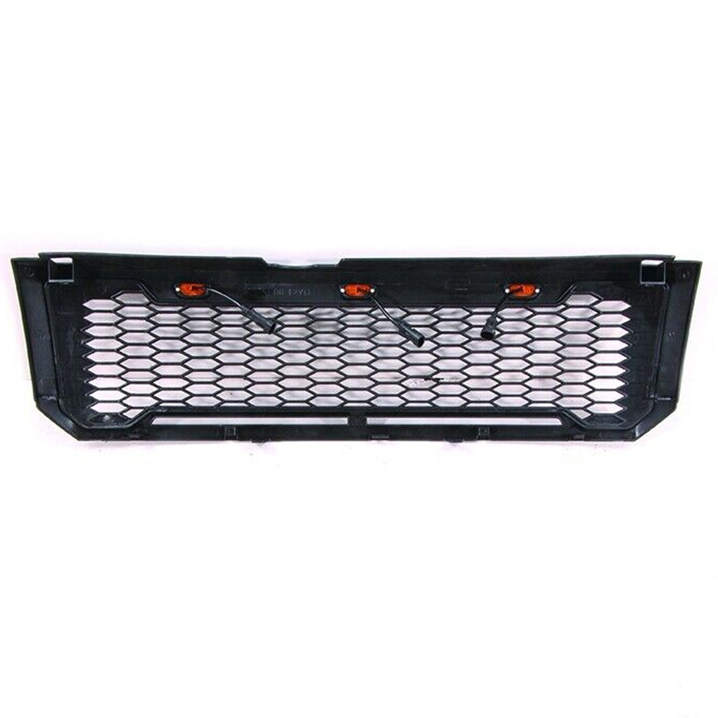 Front Grille For 2008 2009 2010 2011 2012 2013 Ford Kuga Escape Honeycomb Grilles Bumper Grill Replacement W/3 Led Lights Black