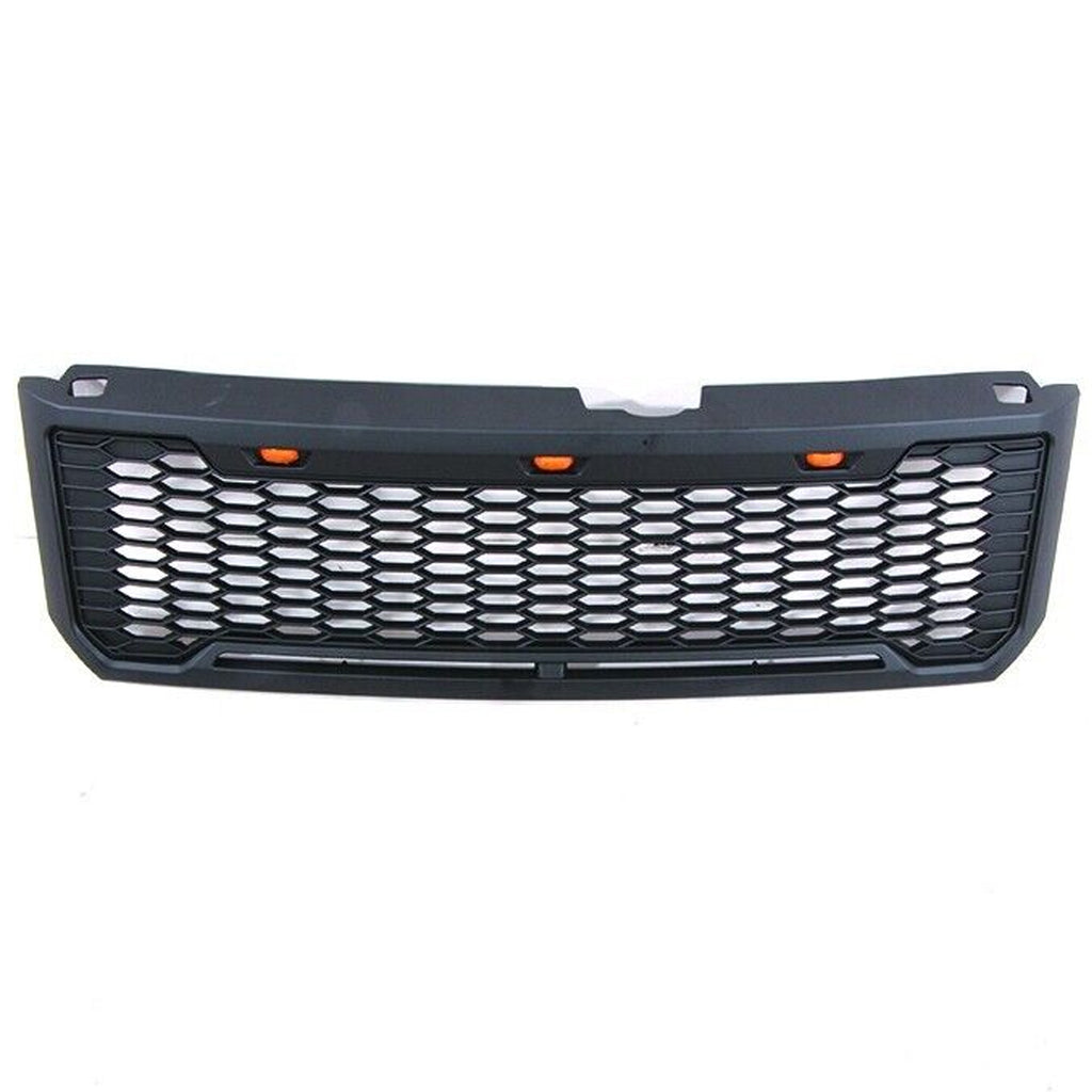 Front Grille For 2008 2009 2010 2011 2012 2013 Ford Kuga Escape Honeycomb Grilles Bumper Grill Replacement W/3 Led Lights Black