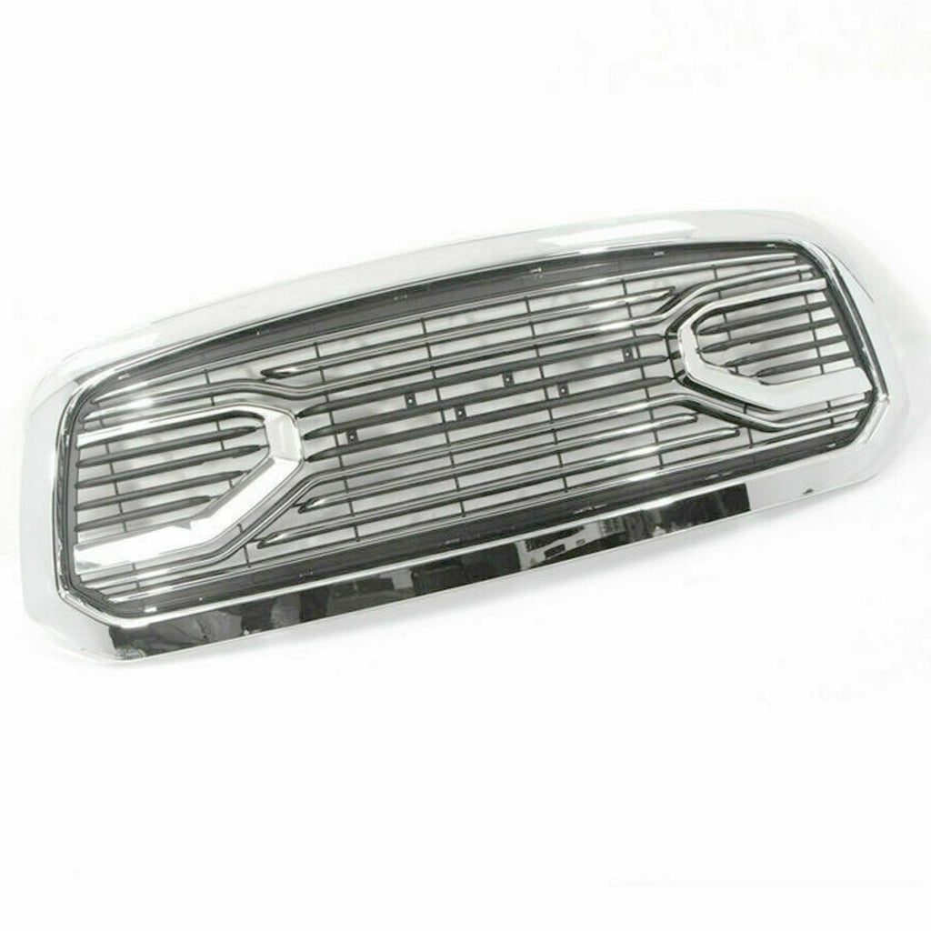 Grill For 2014 2015 2016 2017 2018 Dodge Ram 1500 Front Mesh Bumper Grille Big Horn Style Grille W/3 Lights Chrome