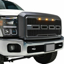 Load image into Gallery viewer, Front Grille For 2011 2012 2013 2014 2015 2016 Ford F250 F350 Super Duty Grill Raptor Style W/3 Lights Black