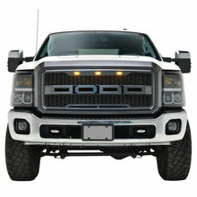 Load image into Gallery viewer, Front Grille For 2011 2012 2013 2014 2015 2016 Ford F250 F350 Super Duty Grill Raptor Style W/3 Lights Black