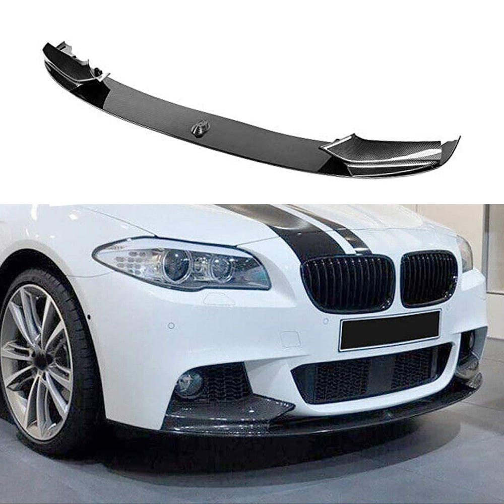 For 2011 2012 2013 2014 2015 2016 BMW F10 528i 535i 550i M Sport M Tech Style Front Splitter Bumper Chin Lip Carbon Fiber