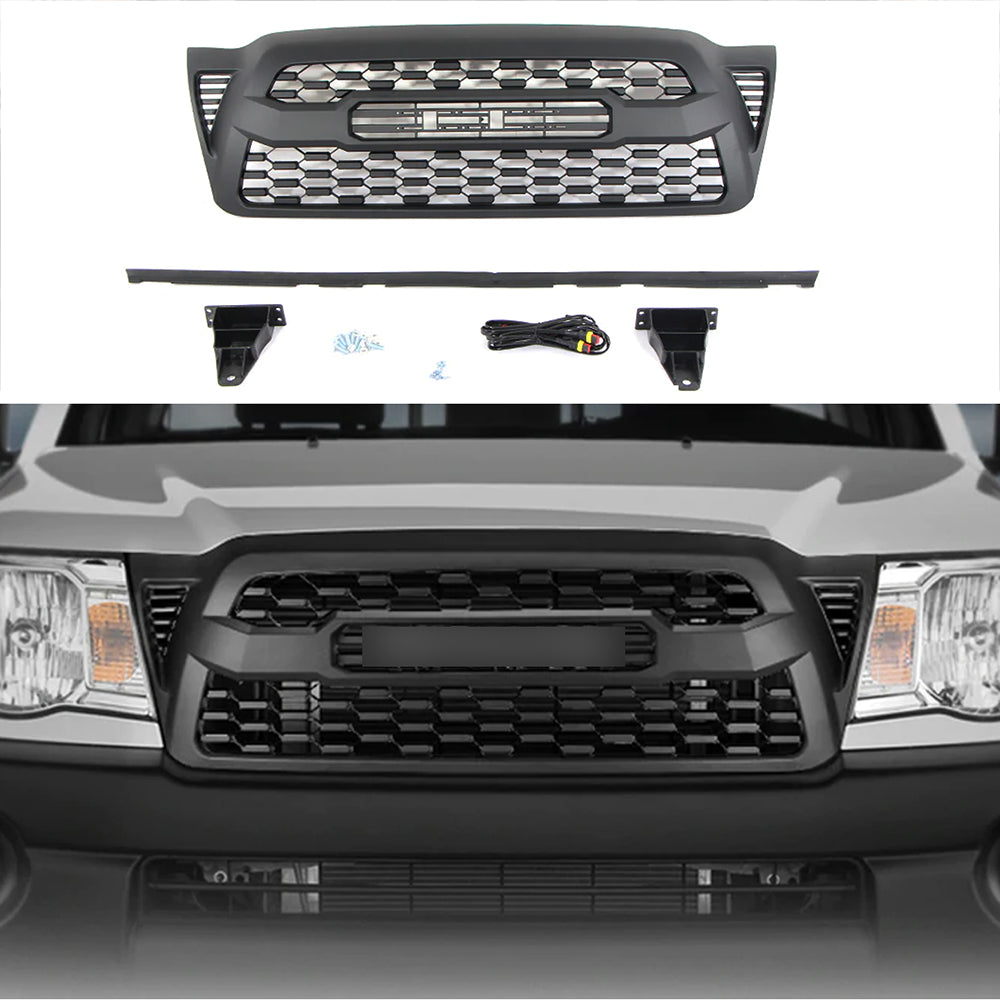 Front Grille For 2005-2011 Toyota Tacoma With Side Light Bumper Grills Grill Cover Black