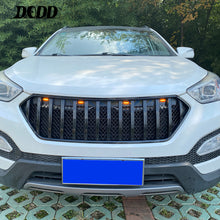 Load image into Gallery viewer, Front Grille For 2013 2014 2015 2016 Hyundai Santa Fe Bumper Grills Grill Cover W/3 Light Black