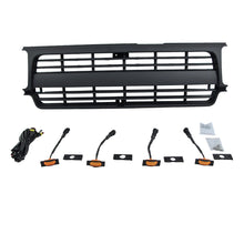 Load image into Gallery viewer, Front Grille For 1990-1997 Land Crusier LC80 Bumper Grills Grill Cover W/4 LED Light Black