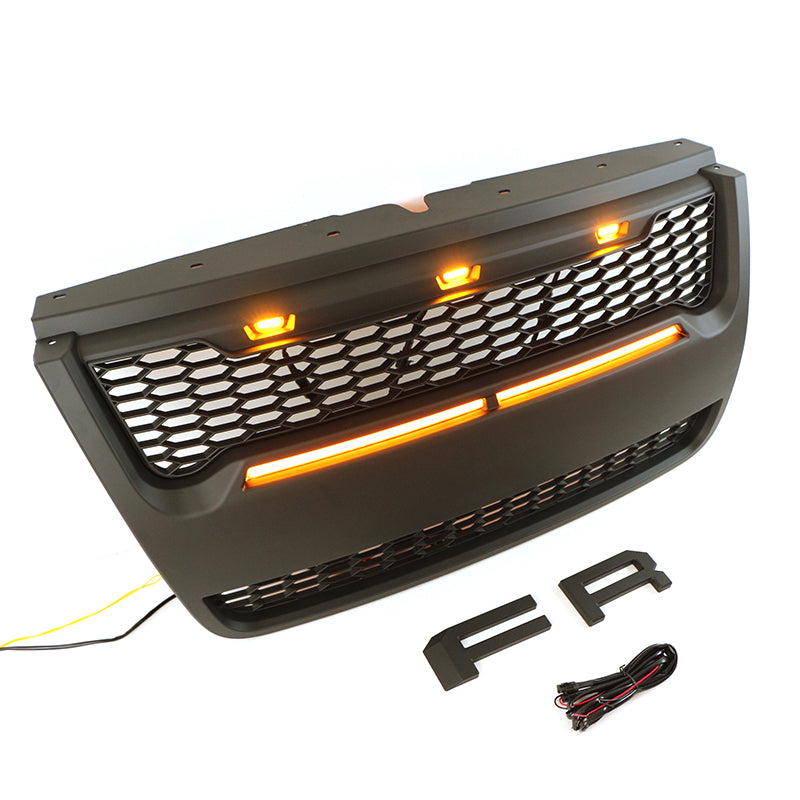 Front Grille For 2006 2007 2008 2009 2010 Ford Explorer Grill Bumper Grills Cover Grill W/ Letters&LED Lights