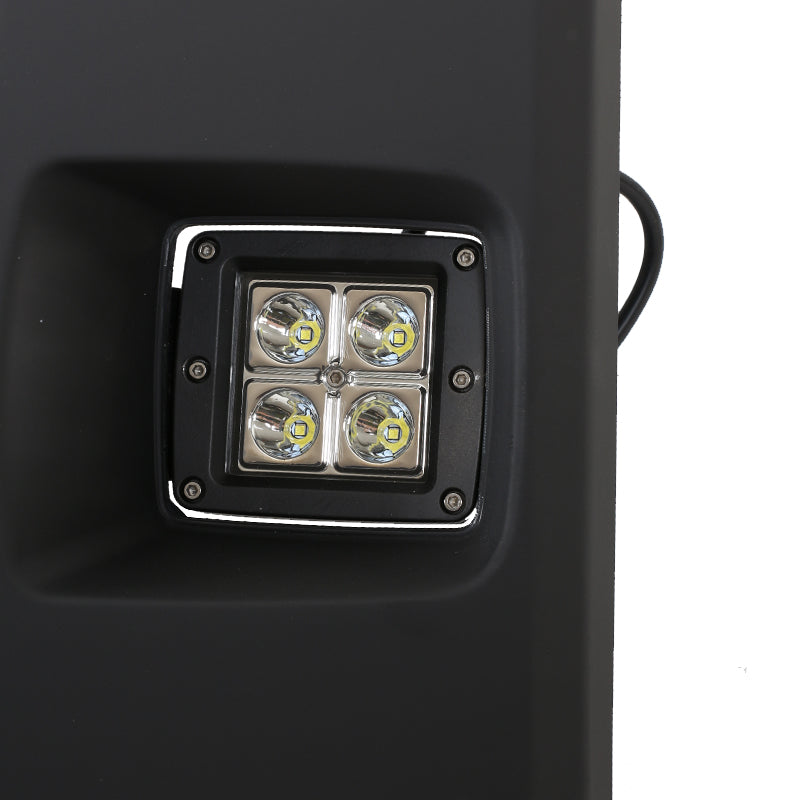 Front Grille For 2017 2018 2019 Ford F250 F350 Super Duty Upper Bumper Grill W/3 Led Lights & Side Light Black