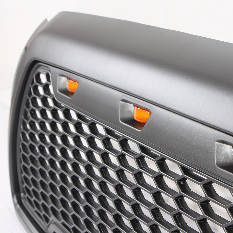 Front Grille For 2005-2011 Toyota Tacoma Bumper Grills Grill Cover W/3 Light and Side Light Black