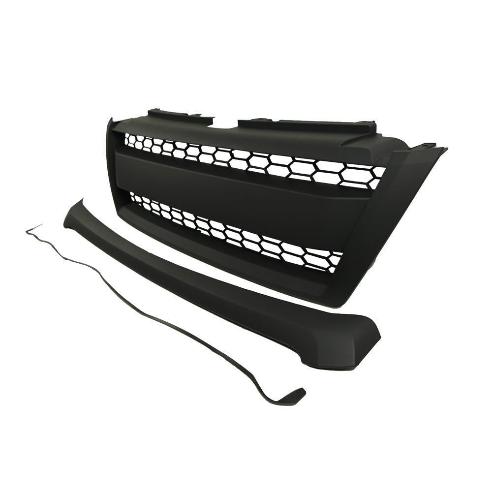 Front Grille For 2014-2017 Land Crusier Prado Bumper Grills Grill Cover W/0 Light Black