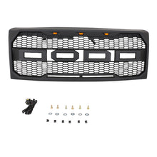 Load image into Gallery viewer, Front Grille For 2009 2010 2011 2012 2013 2014 Ford F150 Super Duty Raptor Style Grills Grill W/3 Light Black