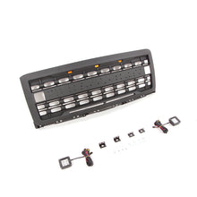 Load image into Gallery viewer, Front Grille for 2014-2015 Chevrolet Silverado 1500 Grills Grill Cover W/3 LED Lights and Cube Lights Black