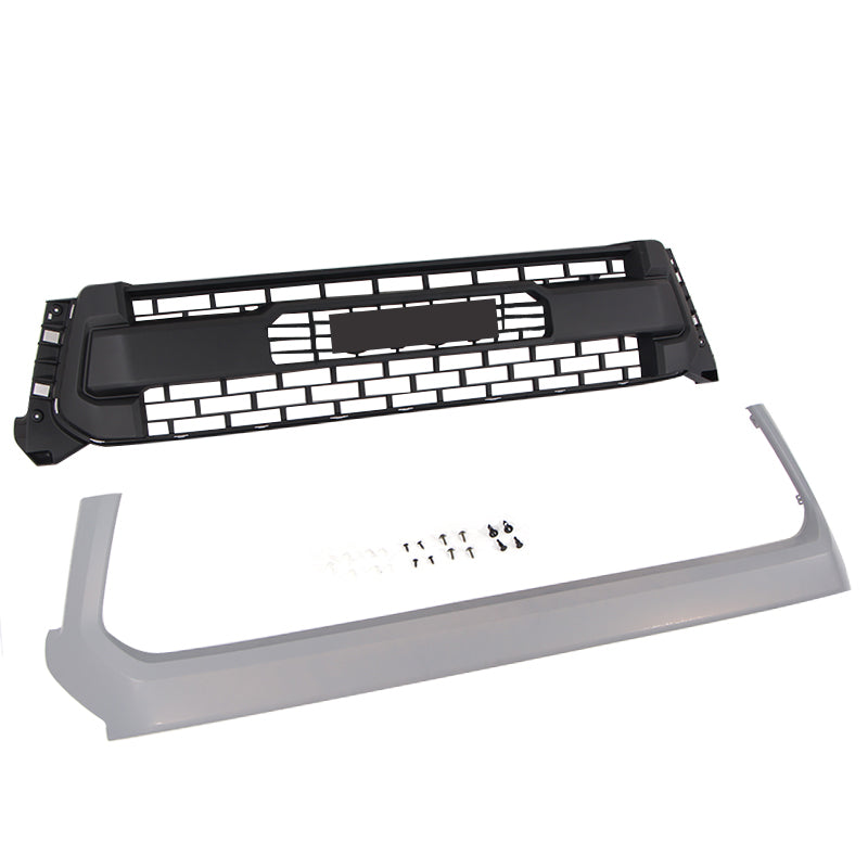 Front Grille For 2014-2019 Toyota Tundra Bumper Grills Grill Cover Grey and Black