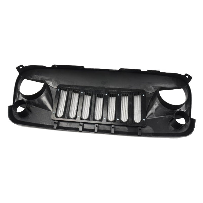 Front Grille for 2007-2018 Jeep Wrangler JK Bumper Grills Grill Cover Black