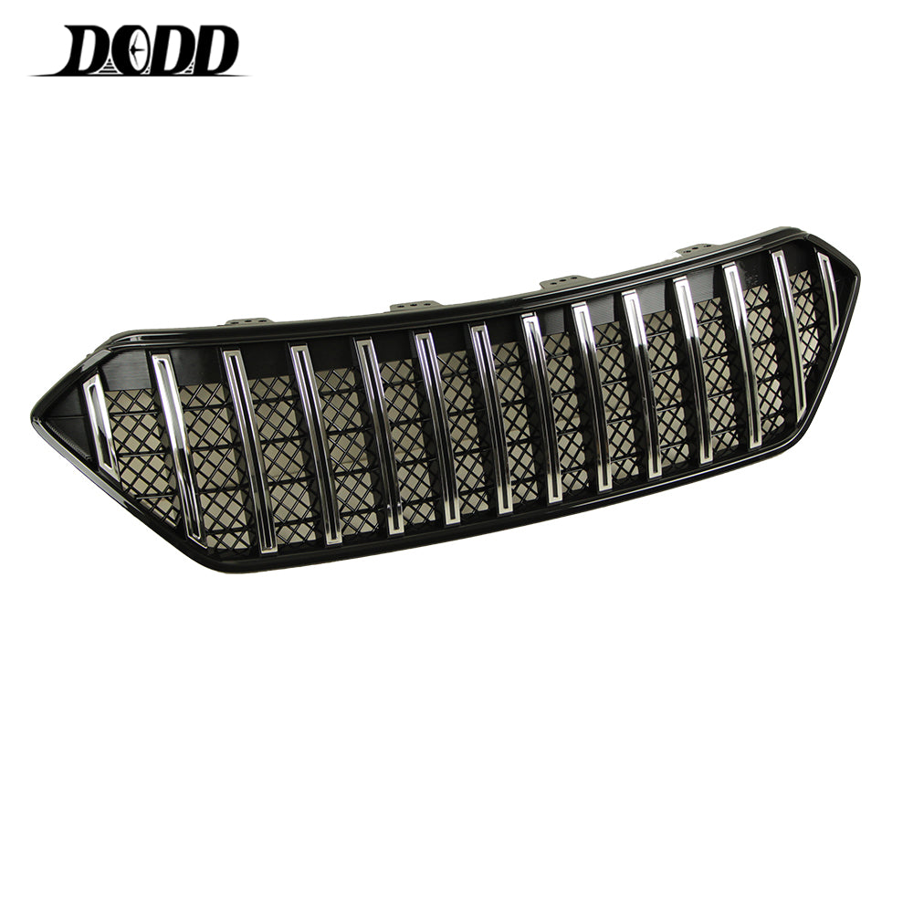 Front Grille For 2013-2016 Hyundai Santa Fe Bumper Grills Grill Cover W/0 Light Chrome