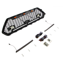 Load image into Gallery viewer, Front Grille For 2020 Toyota RAV4 Bumper Grills Grill Cover W/3 LED Lights&Light Bar Black