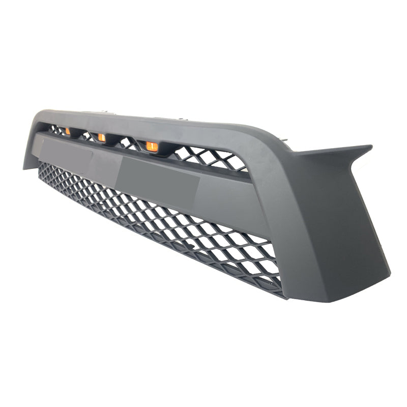 Front Grille For 2012-2015 Toyota 4Runner Bumper Grill Grills Cover W/3 LED Light Black