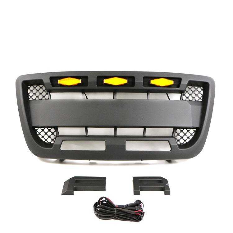 Front Grille For 1998 1999 2000 Ford Ranger Bumper Grill Grills W/Letters & Light Black